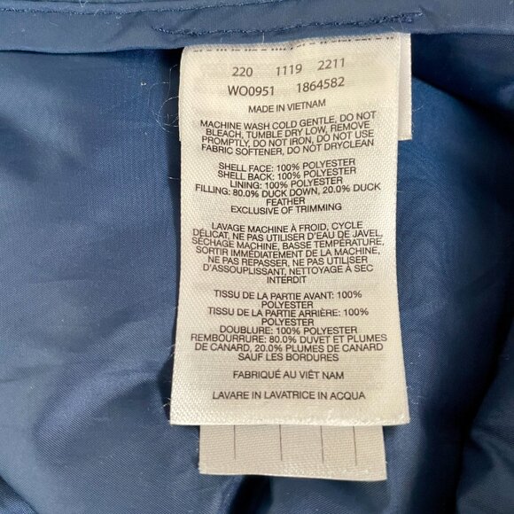 Men's Columbia Lake 22 Lightweight 650 Down Puffer Jacket, Navy Blue, Size S - Picture 8 of 9